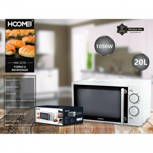 Hoomei HM-5270 Φούρνος Μικροκυμάτων με Grill 20lt Inox