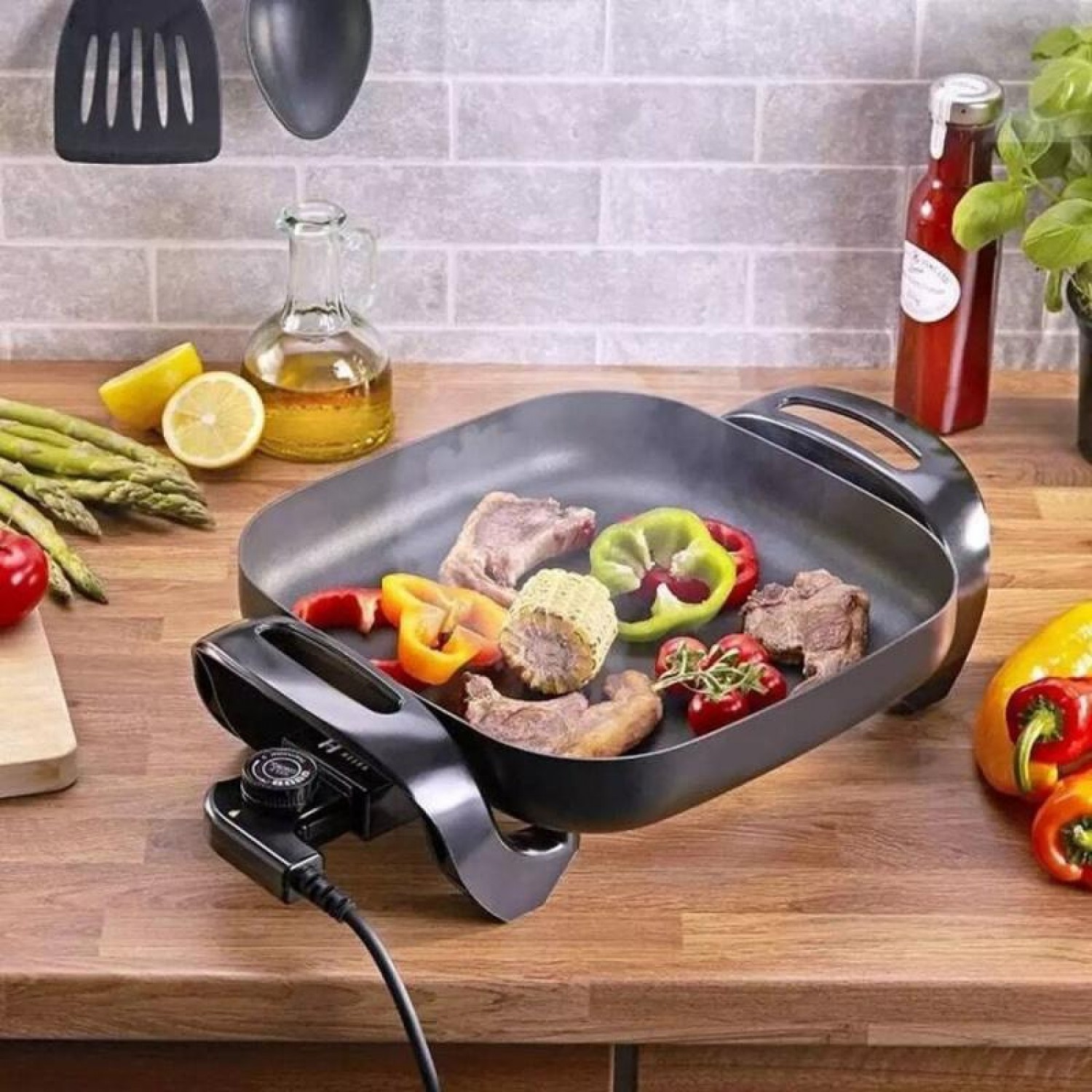 Sokany SK-2005 Ηλεκτρικό Wok 1500W Μαύρο