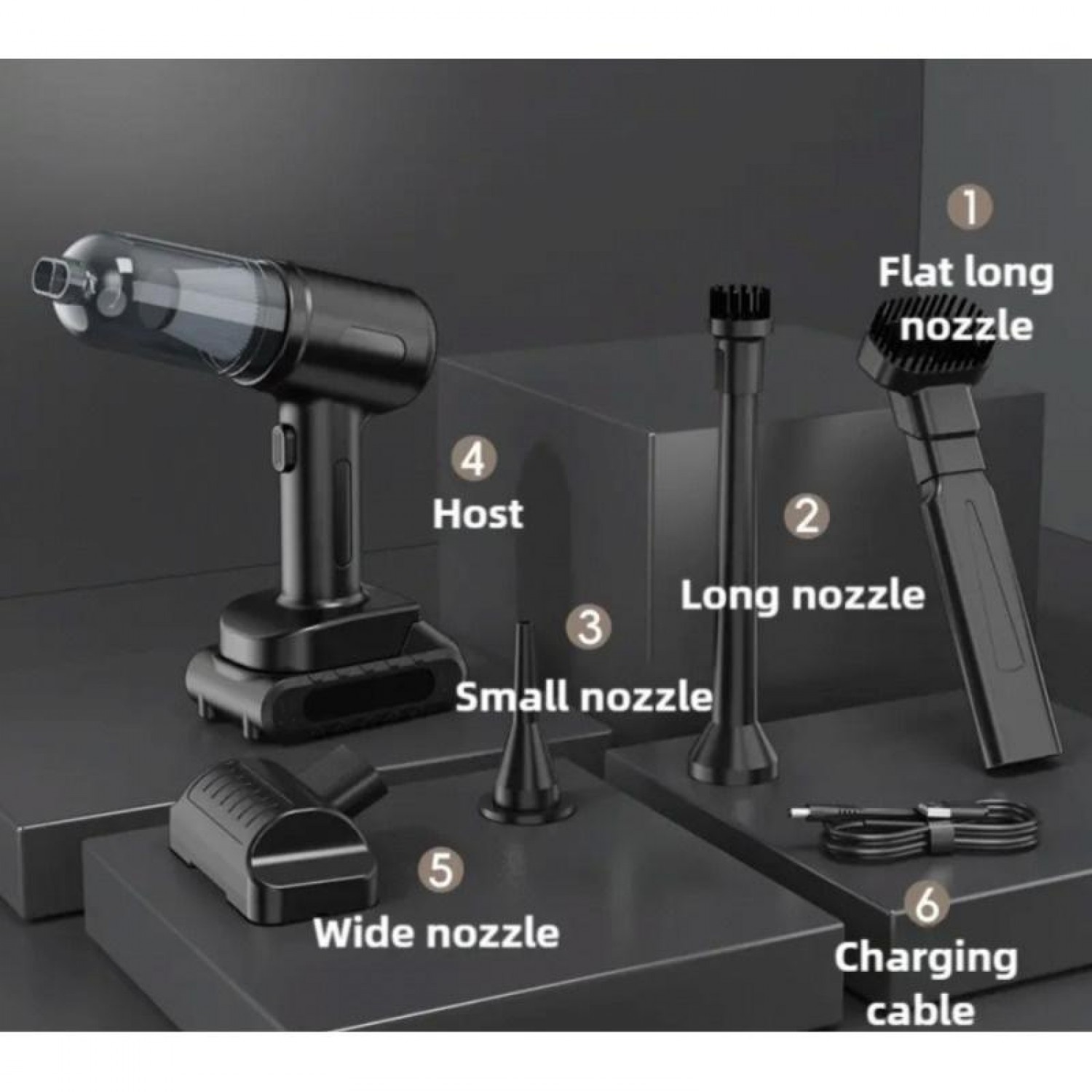 MDHL Ασύρματο Επαναφορτιζόμενο Σκουπάκι Αυτοκινήτου