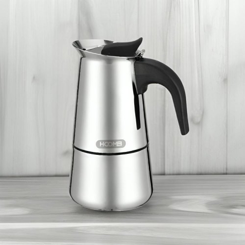 Hoomei Ηλεκτρική καφετιέρα Μοκα Inox Ασημί 