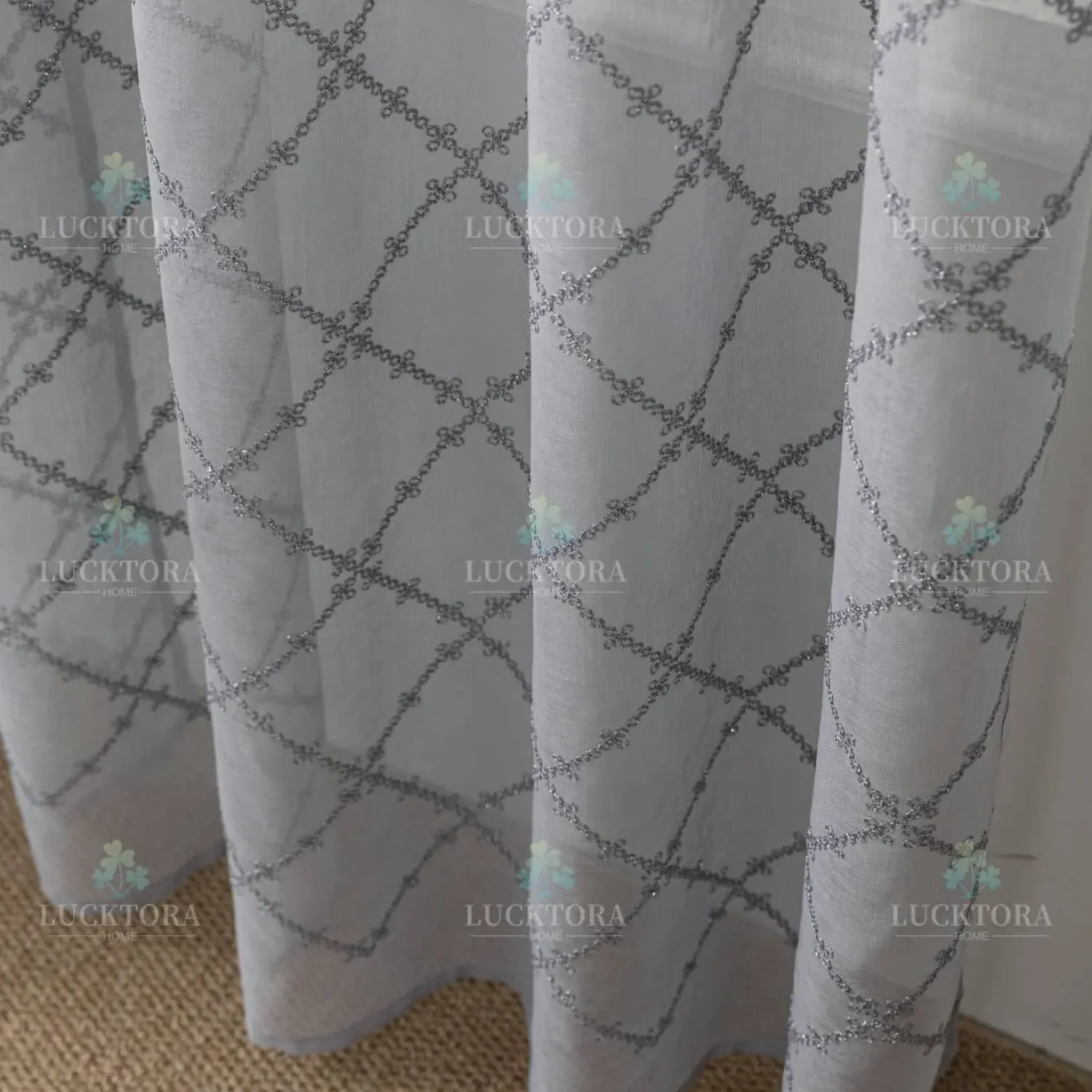 ΚΟΥΡΤΙΝΑ 6063-16 Σκούρο Γκρι- Με Τρέσα -270X280CM