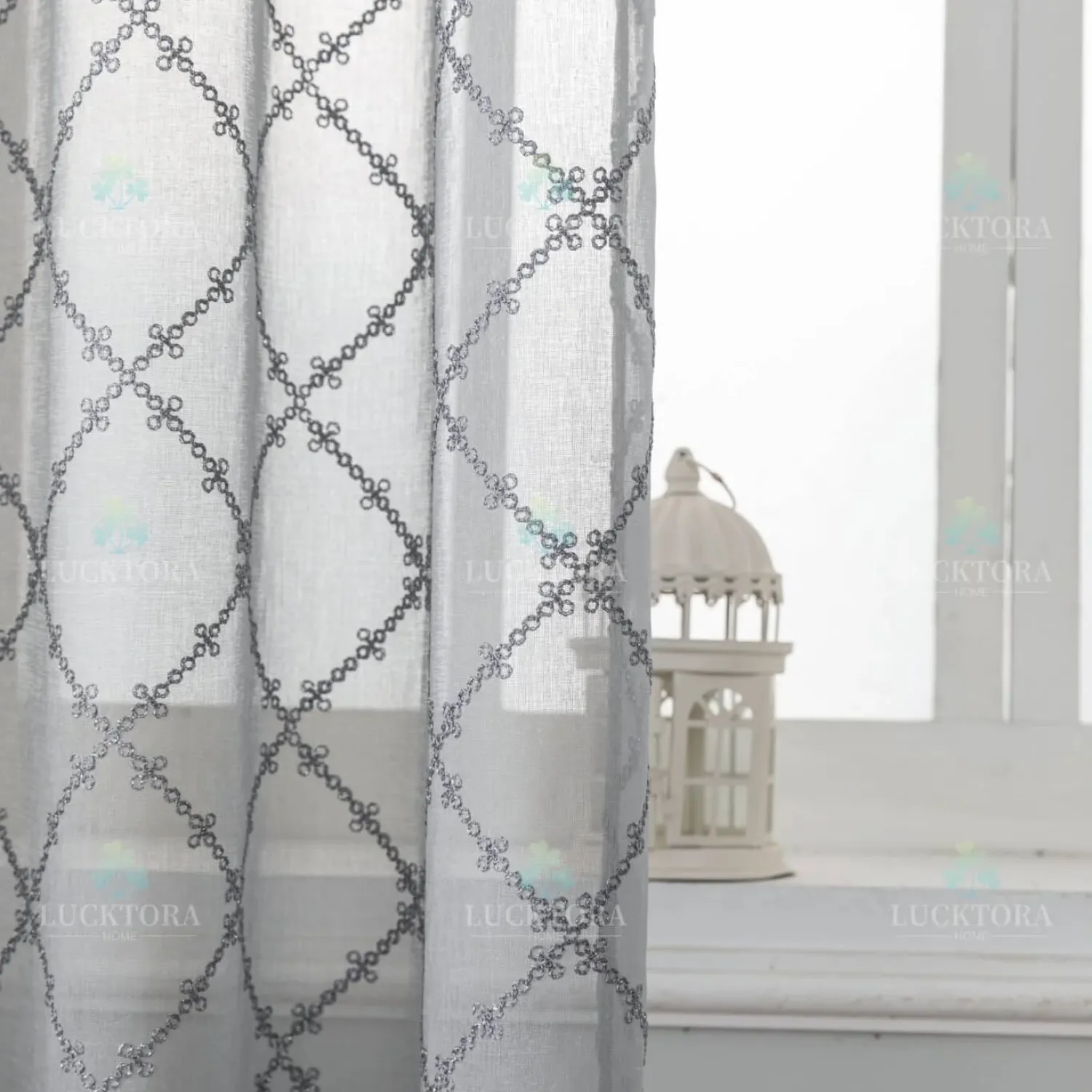 ΚΟΥΡΤΙΝΑ 6063-16 Σκούρο Γκρι- Με Τρέσα -270X280CM