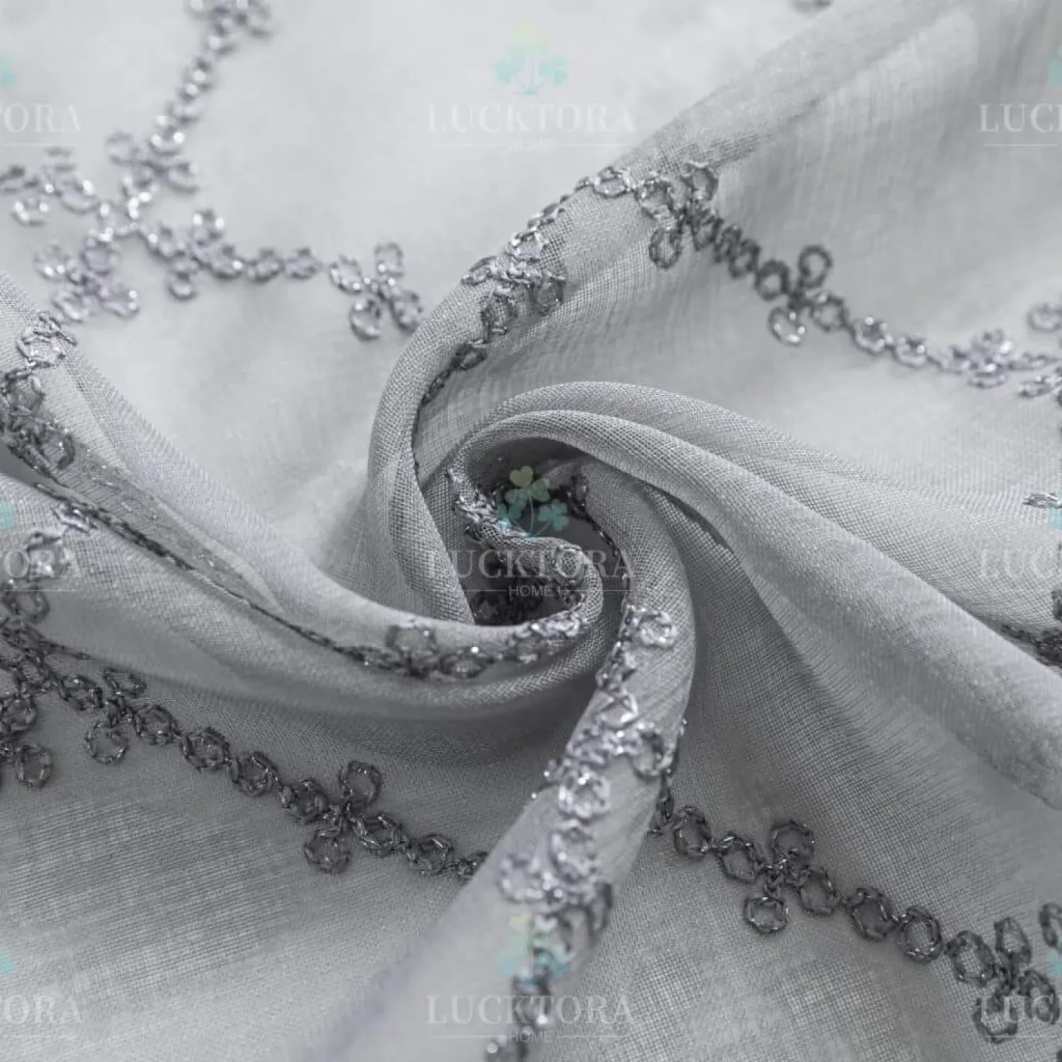 ΚΟΥΡΤΙΝΑ 6063-16 Σκούρο Γκρι- Με Τρέσα -270X280CM