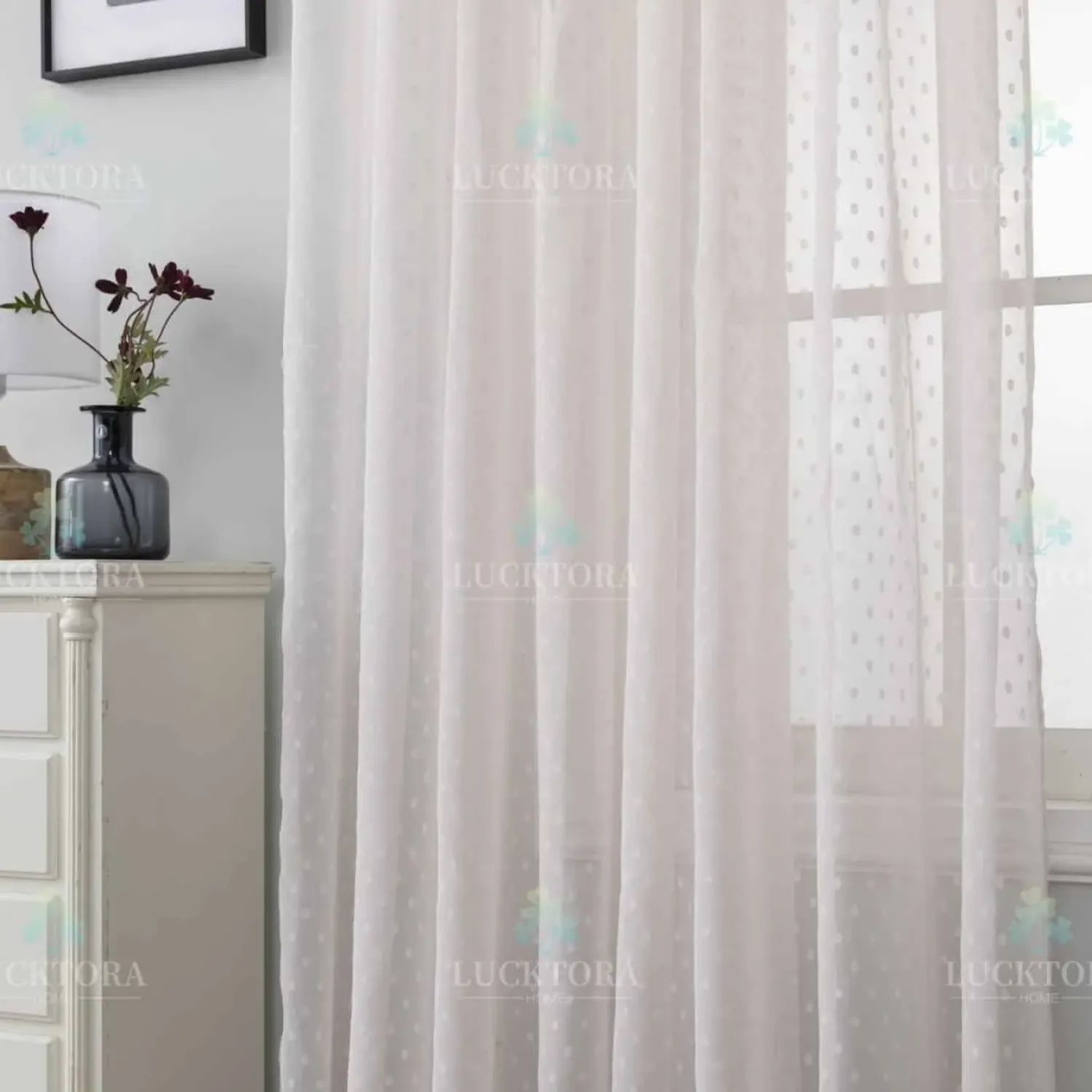 ΚΟΥΡΤΙΝΑ 6011-10-Ροζ- Με Τρέσα-270X295CM