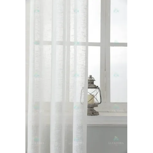 ΚΟΥΡΤΙΝΑ 6023-43 Λευκό- Με Τρέσα -270x290CΜ