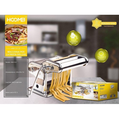 Μηχανή Φύλλου/Ζυμαρικών Χειροκίνητη από Ανοξείδωτο Ατσάλι Hoomei