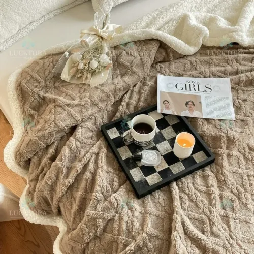 Κουβέρτα 2KG Προβατάκι Μονή 160X220CM-Μόκα