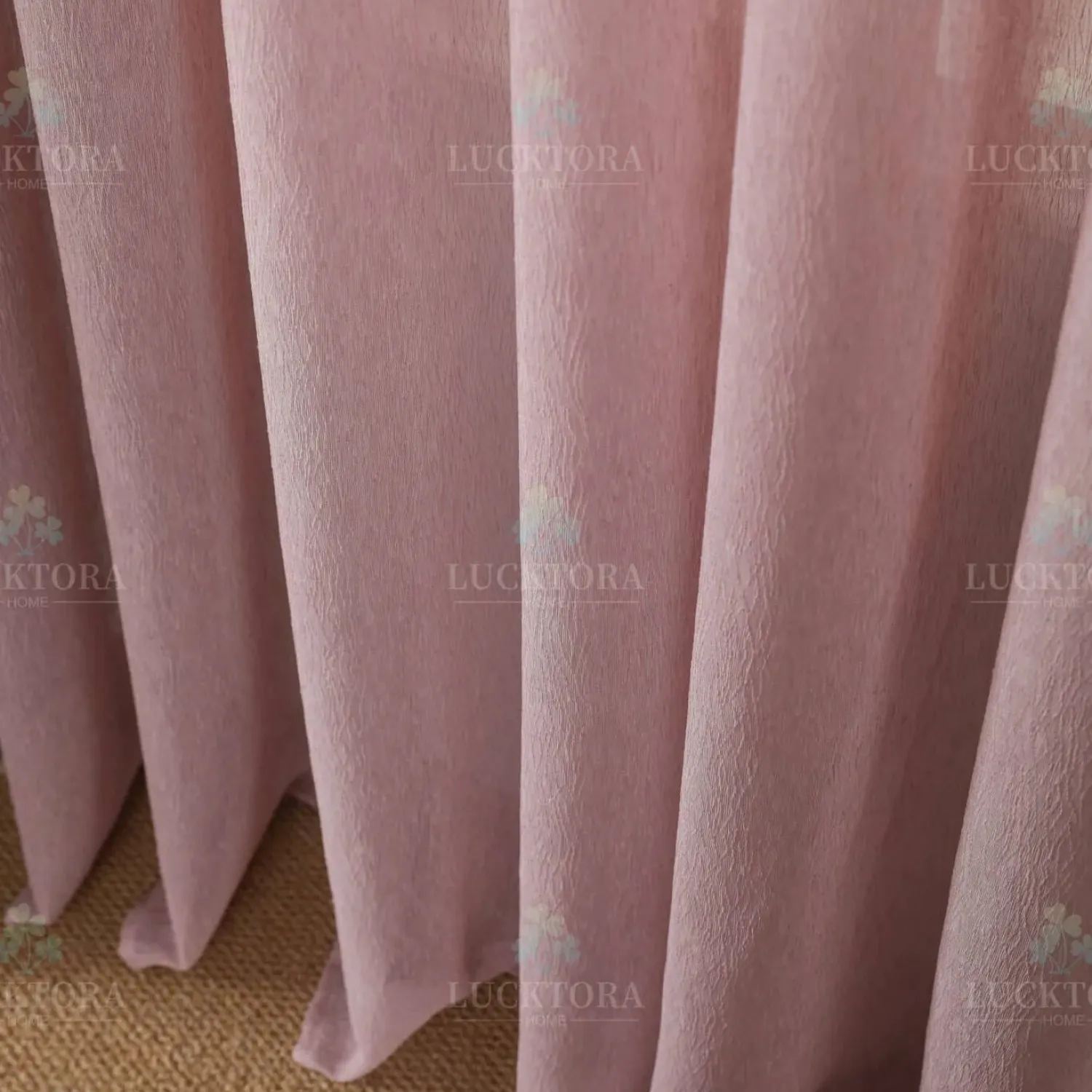 ΚΟΥΡΤΙΝΑ 6037-10-Ροζ- Με Τρέσα-270X295CM