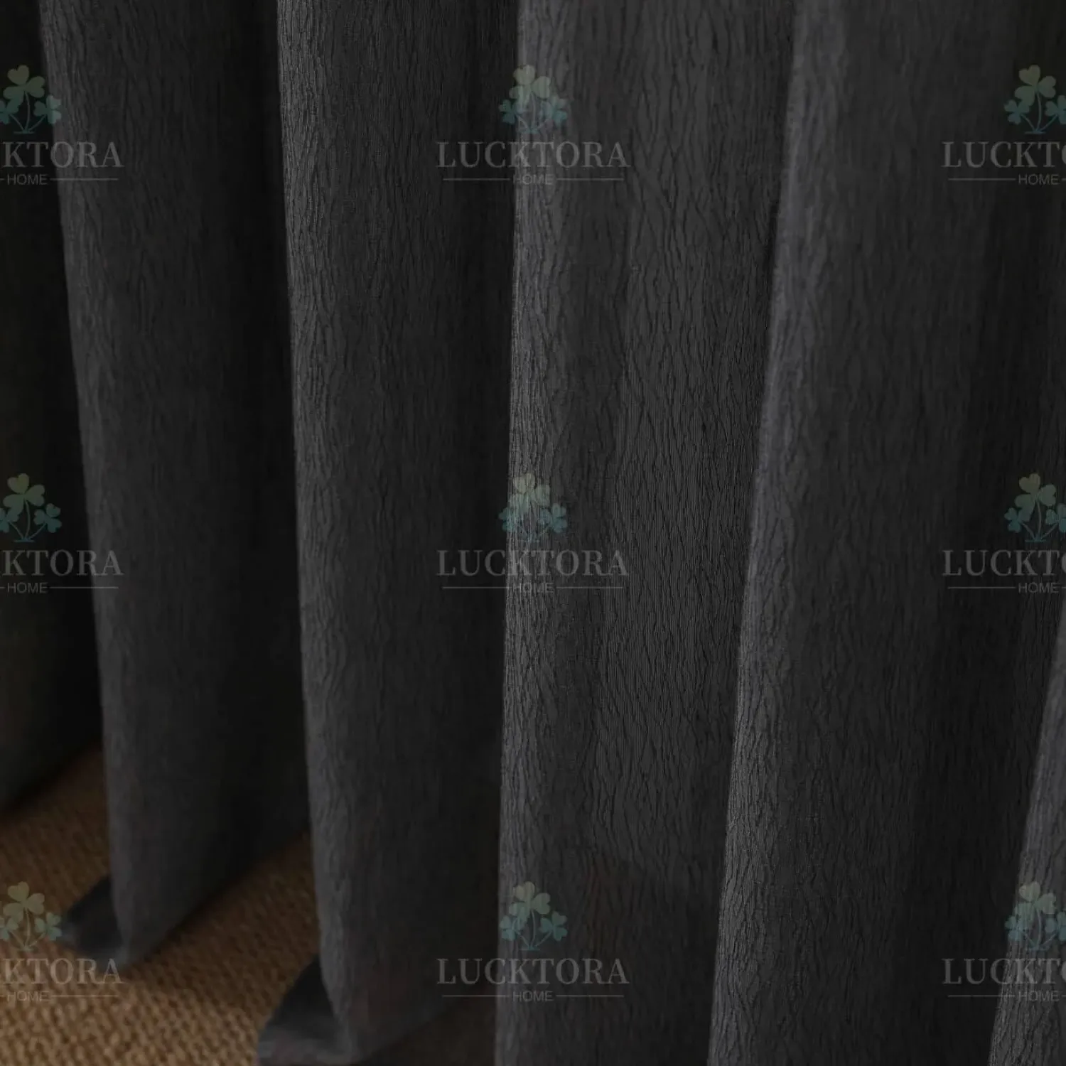 ΚΟΥΡΤΙΝΑ 6037-18-Γκρί Σκούρο- Με Τρέσα-270X295CM