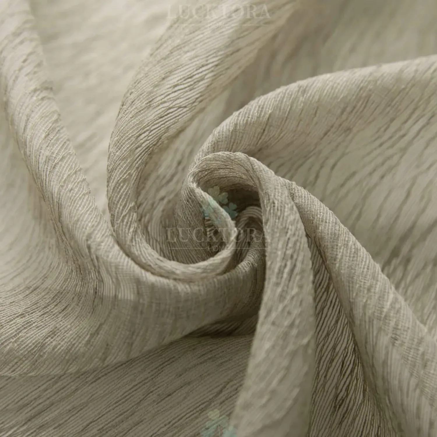 ΚΟΥΡΤΙΝΑ 6037-17-Καφέ- Με Τρέσα-270X295CM