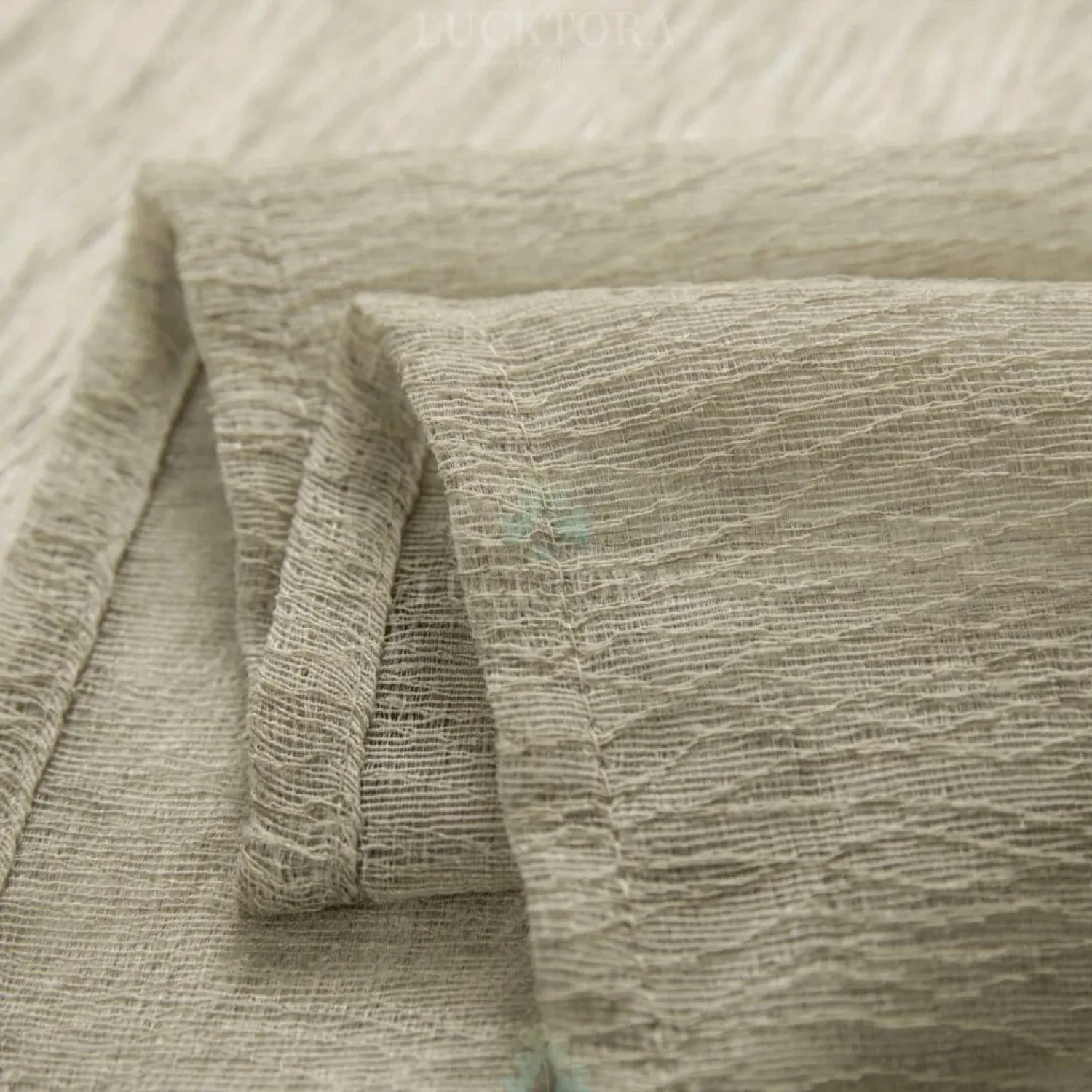 ΚΟΥΡΤΙΝΑ 6037-17-Καφέ- Με Τρέσα-270X295CM