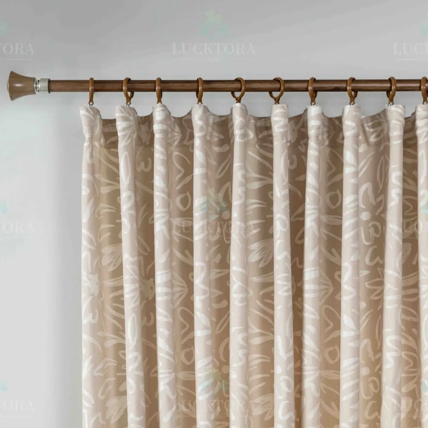 ΚΟΥΡΤΙΝΑ 6043-1 Μπέζ- Με Τρέσα -270x280CΜ