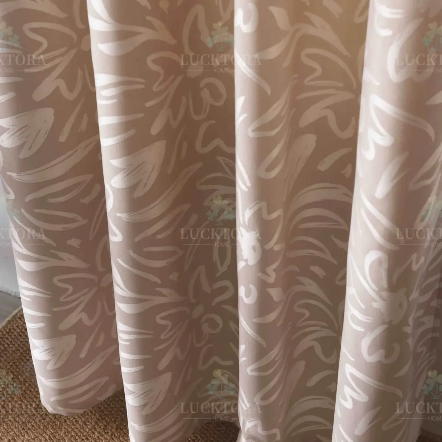 ΚΟΥΡΤΙΝΑ 6043-1 Μπέζ- Με Τρέσα -270x280CΜ