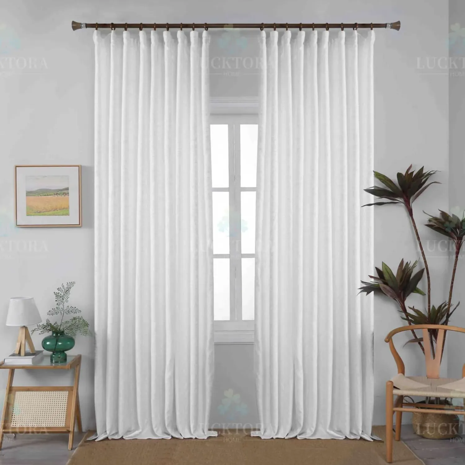 ΚΟΥΡΤΙΝΑ 6043-12 Λευκό- Με Τρέσα -270x280CΜ