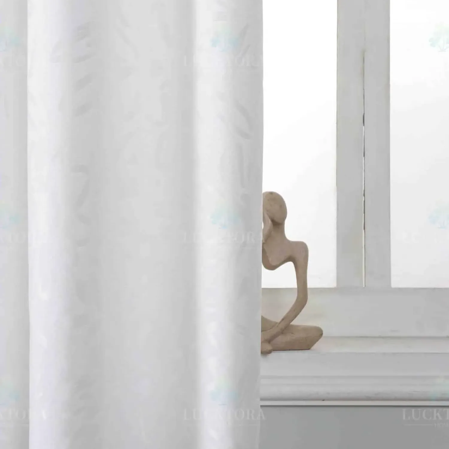 ΚΟΥΡΤΙΝΑ 6043-12 Λευκό- Με Τρέσα -270x280CΜ