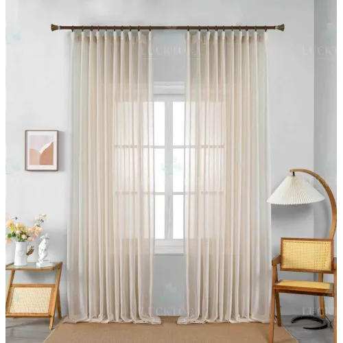 ΚΟΥΡΤΙΝΑ 6044-1 Μπέζ- Με Τρέσα -270x290CΜ