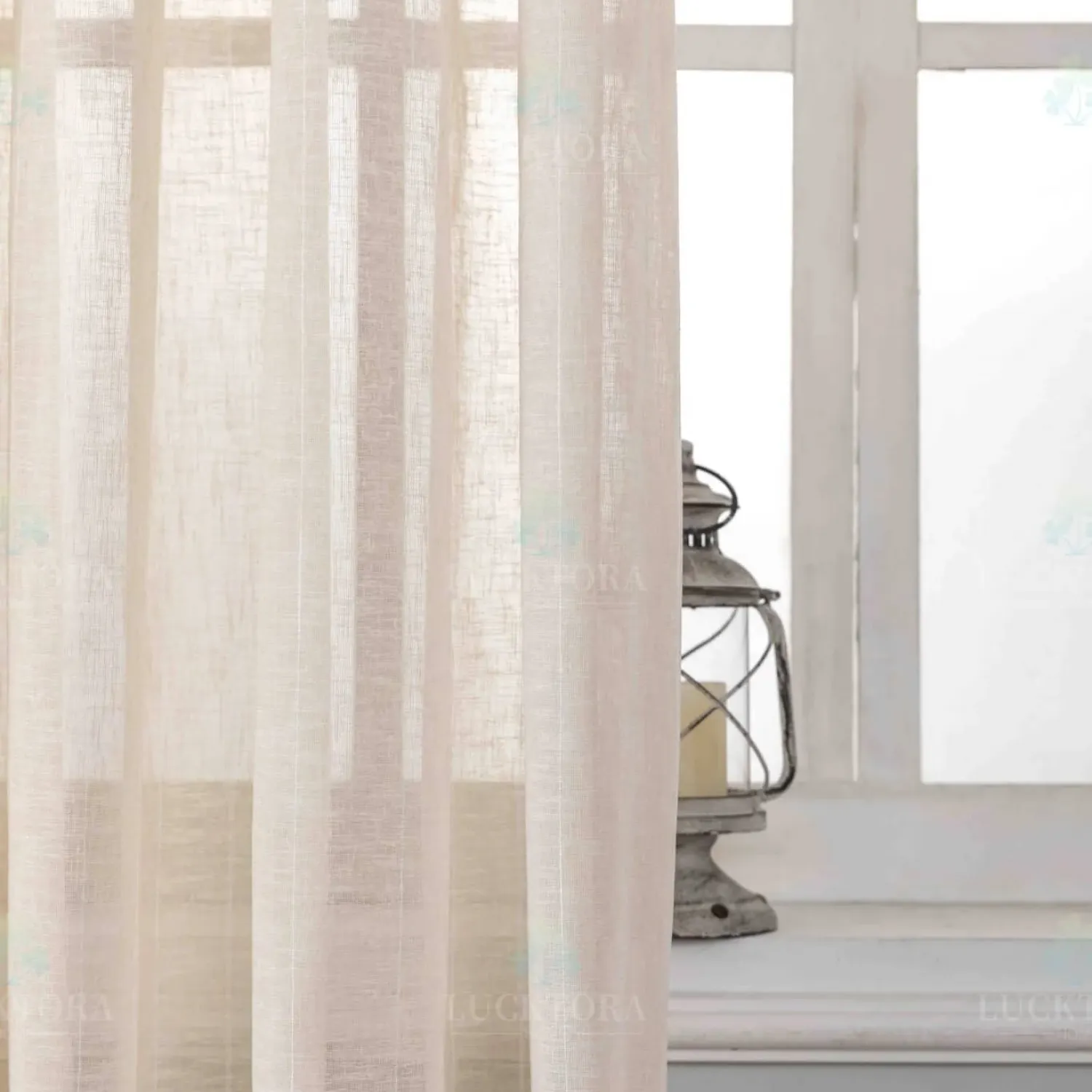 ΚΟΥΡΤΙΝΑ 6044-1 Μπέζ- Με Τρέσα -270x290CΜ