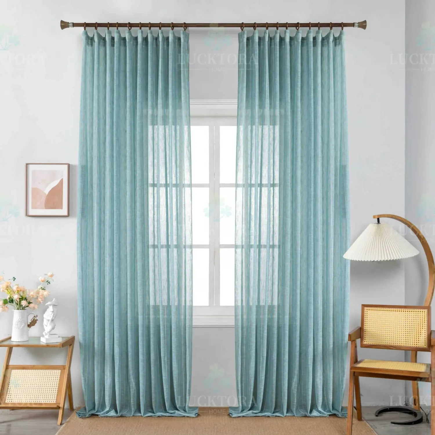 ΚΟΥΡΤΙΝΑ 6044-5 Πράσινο- Με Τρέσα -270x290CΜ