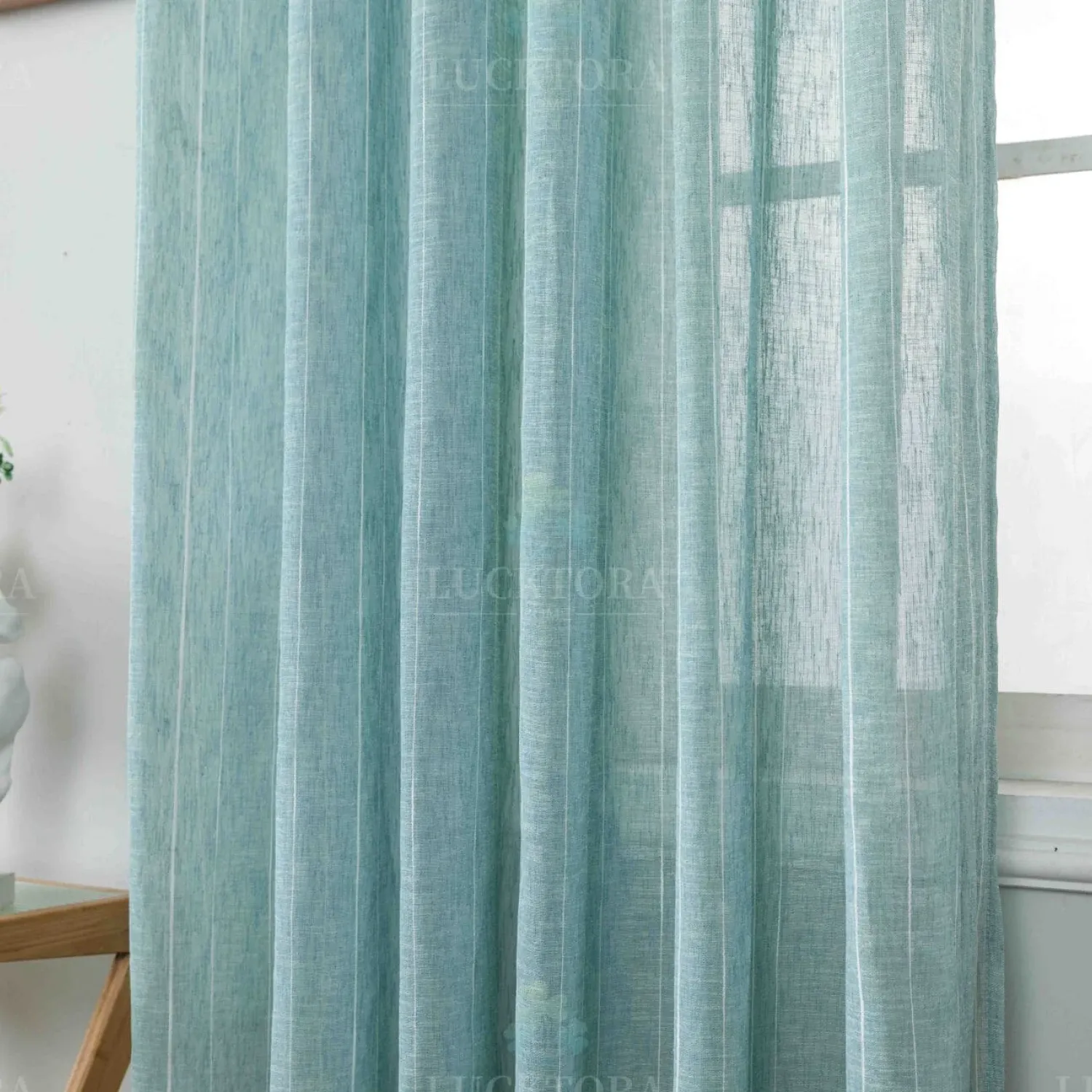 ΚΟΥΡΤΙΝΑ 6044-5 Πράσινο- Με Τρέσα -270x290CΜ