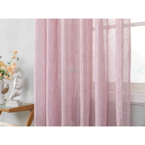 ΚΟΥΡΤΙΝΑ 6044-10 Ροζ- Με Τρέσα -270x290CΜ