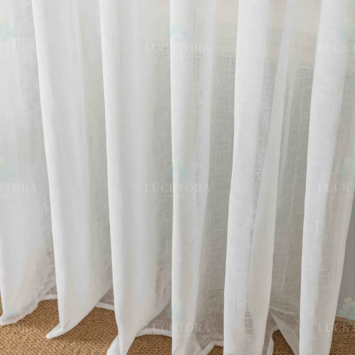 ΚΟΥΡΤΙΝΑ 6044-12 Λευκό- Με Τρέσα -270x290CΜ