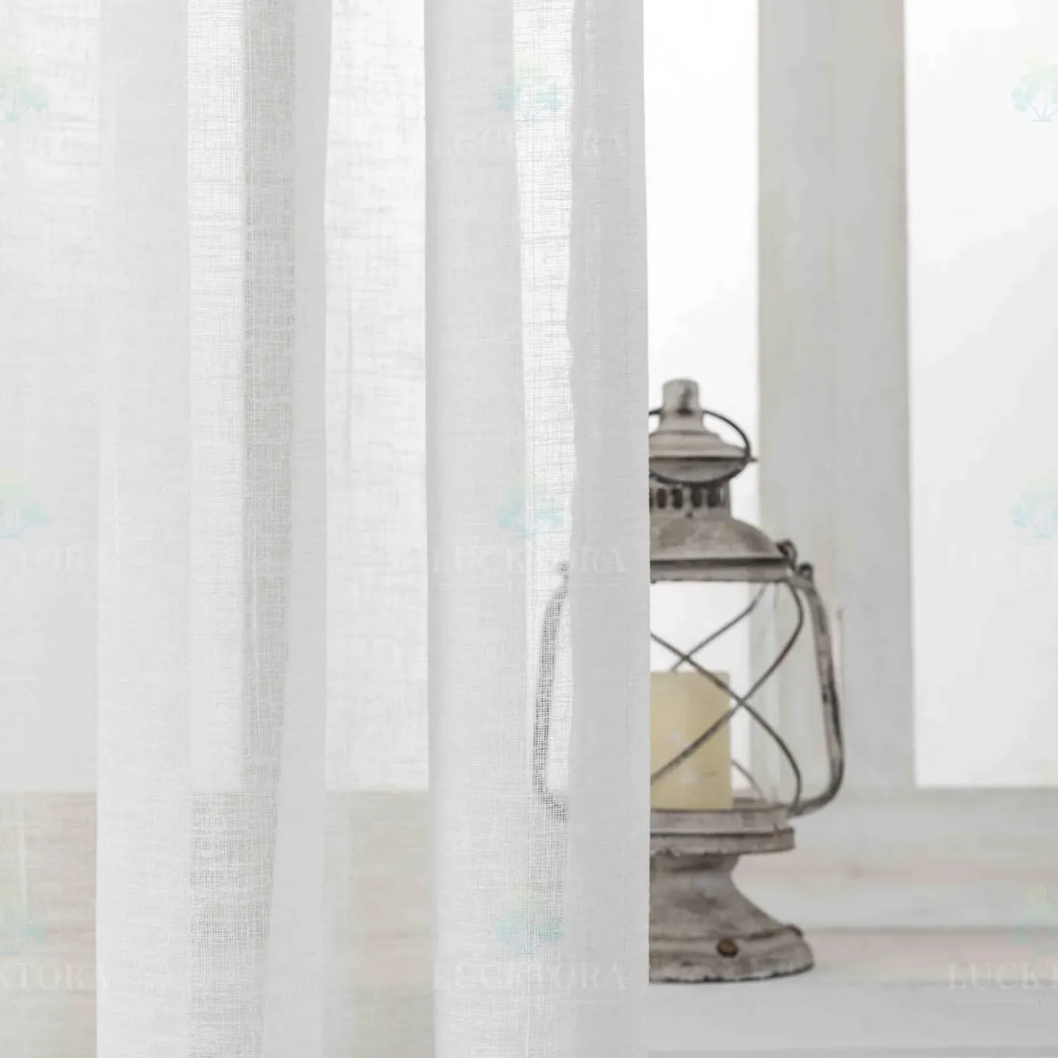 ΚΟΥΡΤΙΝΑ 6044-12 Λευκό- Με Τρέσα -270x290CΜ