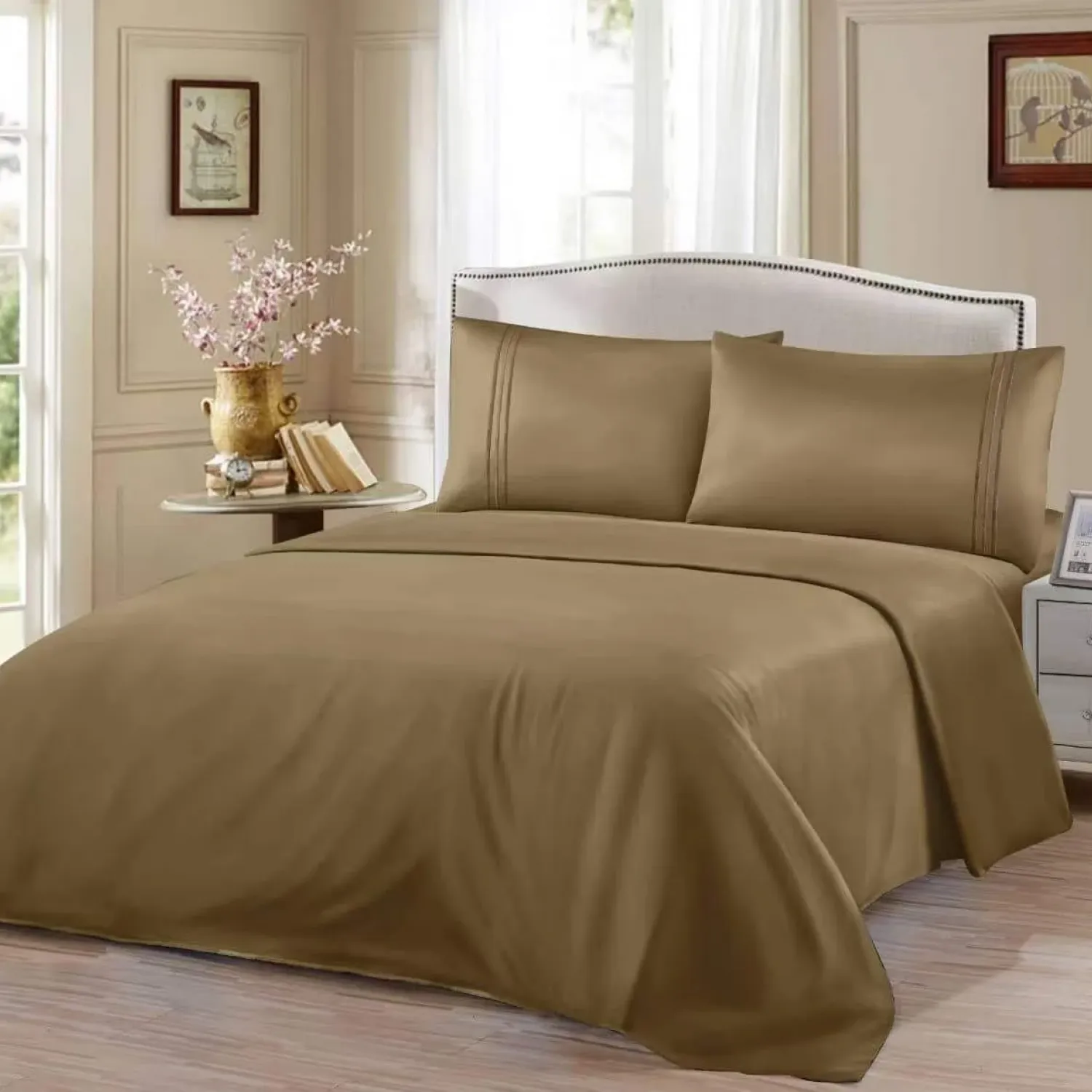 Παπλωματοθήκες Σετ Μονόχρωμα – Καφέ 160x240cm