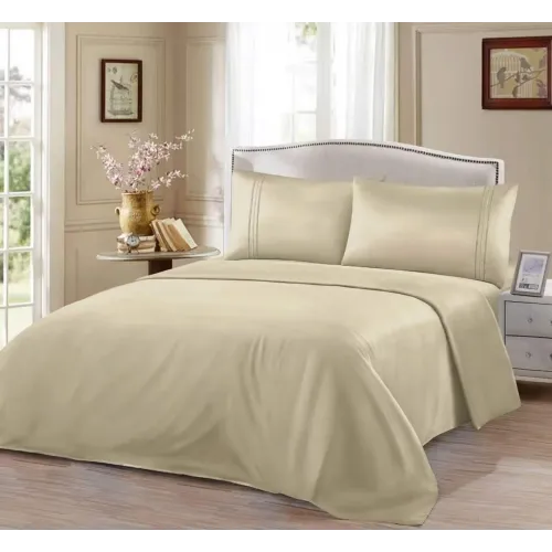 Παπλωματοθήκες Σετ Μονόχρωμα Μπέζ 160x240cm)