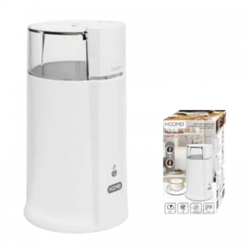 Hoomei Ηλεκτρικός Μύλος Άλεσης Καφέ με Δοχείο 180W Άσπρος