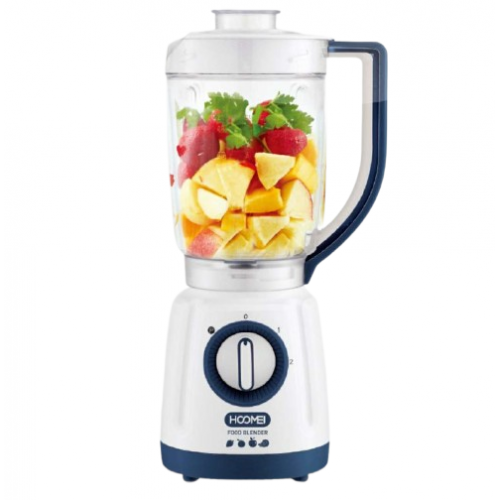 Hoomei Μπλέντερ με Γυάλινη Κανάτα 1.5lt 800W Άσπρο