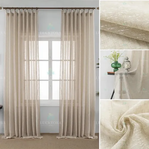 ΚΟΥΡΤΙΝΑ 6023 Μπέζ- Με Τρέσα -270x290CΜ